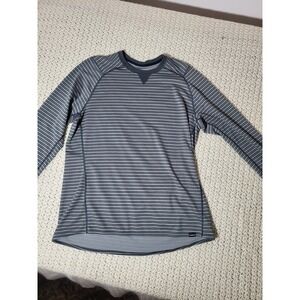 Patagonia Capilene 3 Midweight Polartec Striped Base Layer Shirt Mens XXL Grey